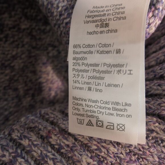 J Crew Sweater Women Small Purple Soft Knit Heathered Balloon Sleeve Casual Chic - Picture 7 of 8